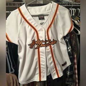 Women’s medium Harley Davidson baseball button up